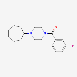 molecular formula C18H25FN2O B5835350 1-cycloheptyl-4-(3-fluorobenzoyl)piperazine 