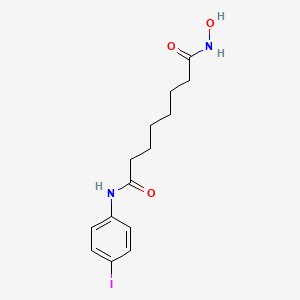 molecular formula C14H19IN2O3 B583538 N~1~-羟基-N~8~-(4-碘苯基)辛酰胺 CAS No. 1219807-87-0