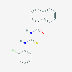 molecular formula C18H13ClN2OS B5835395 N-{[(2-chlorophenyl)amino]carbonothioyl}-1-naphthamide 