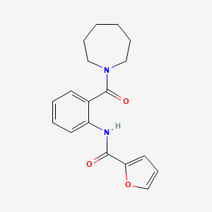 molecular formula C18H20N2O3 B5835403 N-[2-(1-azepanylcarbonyl)phenyl]-2-furamide 