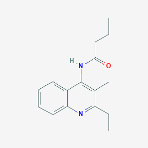 molecular formula C16H20N2O B5835407 N-(2-ethyl-3-methyl-4-quinolinyl)butanamide 