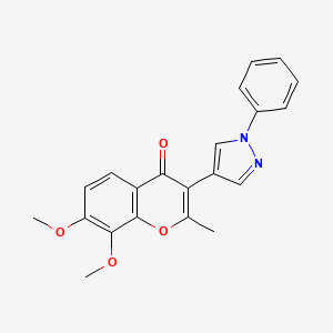 7,8-dimethoxy-2-methyl-3-(1-phenyl-1H-pyrazol-4-yl)-4H-chromen-4-one