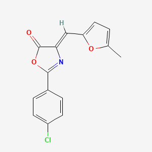 2-(4-chlorophenyl)-4-[(5-methyl-2-furyl)methylene]-1,3-oxazol-5(4H)-one