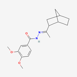 molecular formula C18H24N2O3 B5835431 N'-(1-bicyclo[2.2.1]hept-2-ylethylidene)-3,4-dimethoxybenzohydrazide 