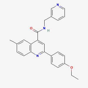 molecular formula C25H23N3O2 B5835443 2-(4-ethoxyphenyl)-6-methyl-N-(3-pyridinylmethyl)-4-quinolinecarboxamide 