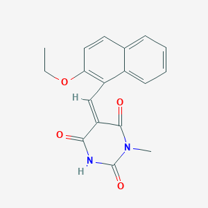 5-[(2-ethoxy-1-naphthyl)methylene]-1-methyl-2,4,6(1H,3H,5H)-pyrimidinetrione