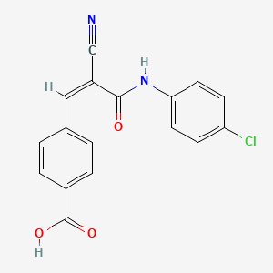 4-{3-[(4-chlorophenyl)amino]-2-cyano-3-oxo-1-propen-1-yl}benzoic acid