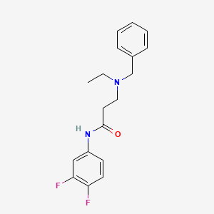 molecular formula C18H20F2N2O B5835477 N~3~-benzyl-N~1~-(3,4-difluorophenyl)-N~3~-ethyl-beta-alaninamide 