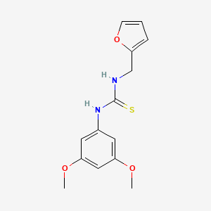 molecular formula C14H16N2O3S B5835497 N-(3,5-dimethoxyphenyl)-N'-(2-furylmethyl)thiourea 