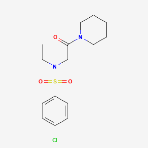 molecular formula C15H21ClN2O3S B5835514 4-chloro-N-ethyl-N-[2-oxo-2-(1-piperidinyl)ethyl]benzenesulfonamide 