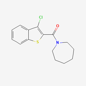 molecular formula C15H16ClNOS B5835534 1-[(3-chloro-1-benzothien-2-yl)carbonyl]azepane 