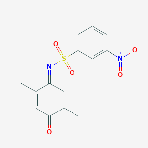 molecular formula C14H12N2O5S B5835540 N-(2,5-dimethyl-4-oxo-2,5-cyclohexadien-1-ylidene)-3-nitrobenzenesulfonamide 