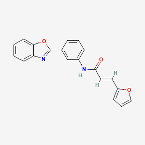 N-[3-(1,3-benzoxazol-2-yl)phenyl]-3-(2-furyl)acrylamide