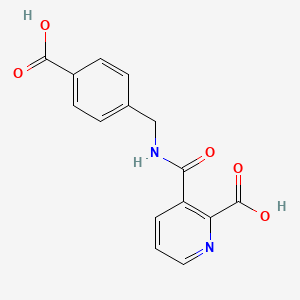 molecular formula C15H12N2O5 B5835559 3-{[(4-carboxybenzyl)amino]carbonyl}-2-pyridinecarboxylic acid 