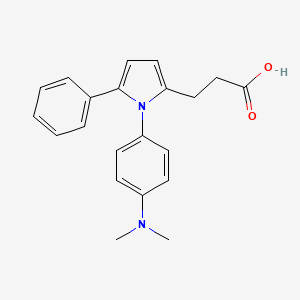 molecular formula C21H22N2O2 B5835561 3-{1-[4-(dimethylamino)phenyl]-5-phenyl-1H-pyrrol-2-yl}propanoic acid 