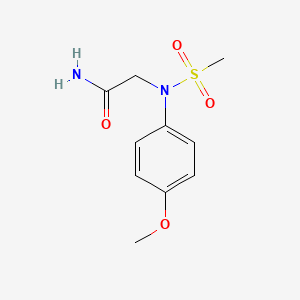 molecular formula C10H14N2O4S B5835568 N~2~-(4-methoxyphenyl)-N~2~-(methylsulfonyl)glycinamide 
