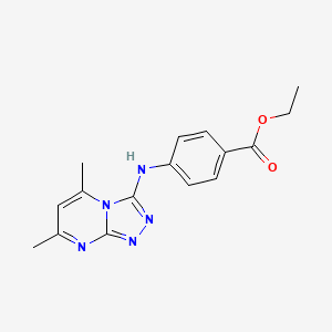 ethyl 4-[(5,7-dimethyl[1,2,4]triazolo[4,3-a]pyrimidin-3-yl)amino]benzoate