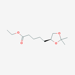 molecular formula C12H22O4 B058356 (S)-Ethyl 5-(2,2-dimethyl-1,3-dioxolan-4-yl)pentanoate CAS No. 119392-31-3