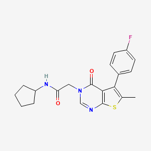 N-cyclopentyl-2-[5-(4-fluorophenyl)-6-methyl-4-oxothieno[2,3-d]pyrimidin-3(4H)-yl]acetamide