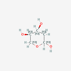 molecular formula C5H10O4 B583565 2-脱氧-D-[UL-13C5]核糖 CAS No. 266998-43-0