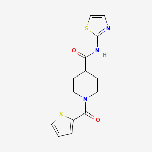 N-1,3-thiazol-2-yl-1-(2-thienylcarbonyl)-4-piperidinecarboxamide