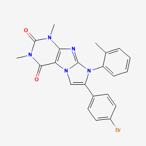 7-(4-bromophenyl)-1,3-dimethyl-8-(2-methylphenyl)-1H-imidazo[2,1-f]purine-2,4(3H,8H)-dione