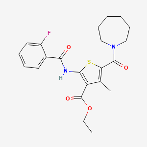 ethyl 5-(1-azepanylcarbonyl)-2-[(2-fluorobenzoyl)amino]-4-methyl-3-thiophenecarboxylate