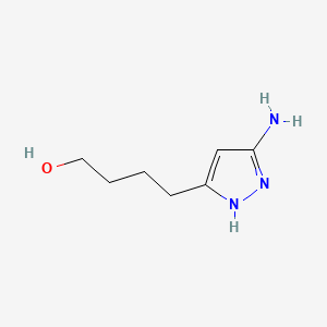 molecular formula C7H13N3O B583573 4-(5-Amino-1H-pyrazol-3-yl)butan-1-ol CAS No. 149978-59-6