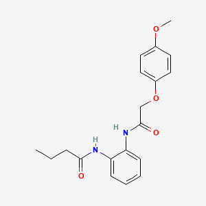 molecular formula C19H22N2O4 B5835733 N-(2-{[2-(4-methoxyphenoxy)acetyl]amino}phenyl)butanamide 