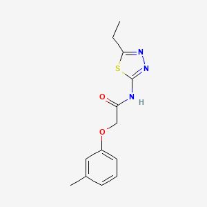 molecular formula C13H15N3O2S B5835740 N-(5-ethyl-1,3,4-thiadiazol-2-yl)-2-(3-methylphenoxy)acetamide 