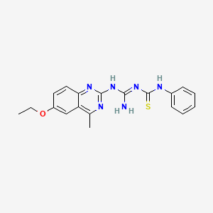 molecular formula C19H20N6OS B5835772 N-[[(6-ethoxy-4-methyl-2-quinazolinyl)amino](imino)methyl]-N'-phenylthiourea 