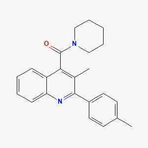 molecular formula C23H24N2O B5835779 3-methyl-2-(4-methylphenyl)-4-(1-piperidinylcarbonyl)quinoline 