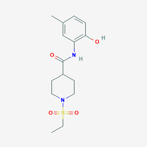 1-(ethylsulfonyl)-N-(2-hydroxy-5-methylphenyl)-4-piperidinecarboxamide
