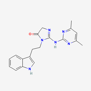 2-[(4,6-dimethyl-2-pyrimidinyl)amino]-3-[2-(1H-indol-3-yl)ethyl]-3,5-dihydro-4H-imidazol-4-one