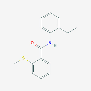 molecular formula C16H17NOS B5835819 N-(2-ethylphenyl)-2-(methylthio)benzamide 