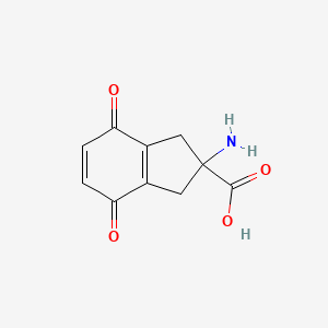 molecular formula C10H9NO4 B583582 2-Amino-4,7-dioxo-2,3,4,7-tetrahydro-1H-indene-2-carboxylic acid CAS No. 147057-36-1