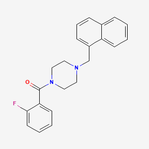 molecular formula C22H21FN2O B5835821 1-(2-fluorobenzoyl)-4-(1-naphthylmethyl)piperazine 