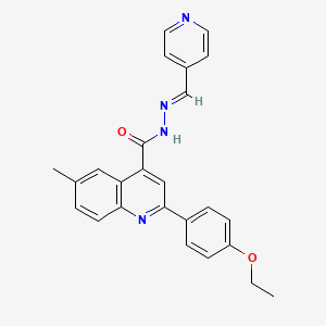 molecular formula C25H22N4O2 B5835849 2-(4-ethoxyphenyl)-6-methyl-N'-(4-pyridinylmethylene)-4-quinolinecarbohydrazide 