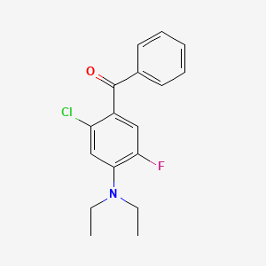 molecular formula C17H17ClFNO B5835863 [2-chloro-4-(diethylamino)-5-fluorophenyl](phenyl)methanone 