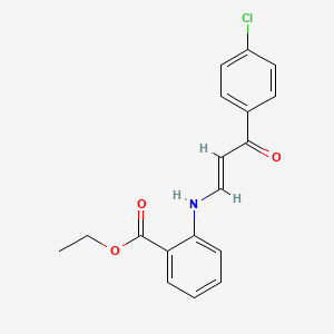 molecular formula C18H16ClNO3 B5835869 ethyl 2-{[3-(4-chlorophenyl)-3-oxo-1-propen-1-yl]amino}benzoate 