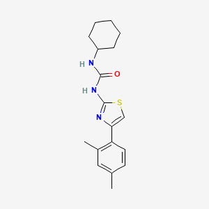 molecular formula C18H23N3OS B5835871 N-cyclohexyl-N'-[4-(2,4-dimethylphenyl)-1,3-thiazol-2-yl]urea 