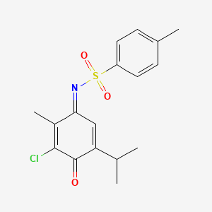 molecular formula C17H18ClNO3S B5835880 N-(3-chloro-5-isopropyl-2-methyl-4-oxo-2,5-cyclohexadien-1-ylidene)-4-methylbenzenesulfonamide 