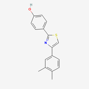 molecular formula C17H15NOS B5835894 4-[4-(3,4-dimethylphenyl)-1,3-thiazol-2-yl]phenol 