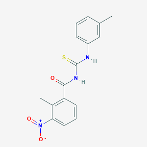 molecular formula C16H15N3O3S B5835921 2-methyl-N-{[(3-methylphenyl)amino]carbonothioyl}-3-nitrobenzamide 