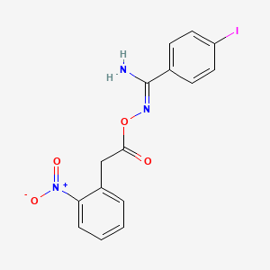 molecular formula C15H12IN3O4 B5835943 4-iodo-N'-{[(2-nitrophenyl)acetyl]oxy}benzenecarboximidamide 