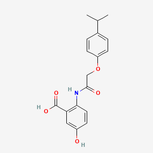 molecular formula C18H19NO5 B5835945 5-hydroxy-2-{[(4-isopropylphenoxy)acetyl]amino}benzoic acid 