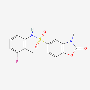 molecular formula C15H13FN2O4S B5835963 N-(3-fluoro-2-methylphenyl)-3-methyl-2-oxo-2,3-dihydro-1,3-benzoxazole-5-sulfonamide 