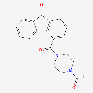 4-[(9-oxo-9H-fluoren-4-yl)carbonyl]-1-piperazinecarbaldehyde