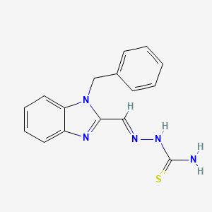 molecular formula C16H15N5S B5835972 1-benzyl-1H-benzimidazole-2-carbaldehyde thiosemicarbazone 