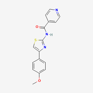 molecular formula C16H13N3O2S B5835978 N-[4-(4-methoxyphenyl)-1,3-thiazol-2-yl]isonicotinamide 